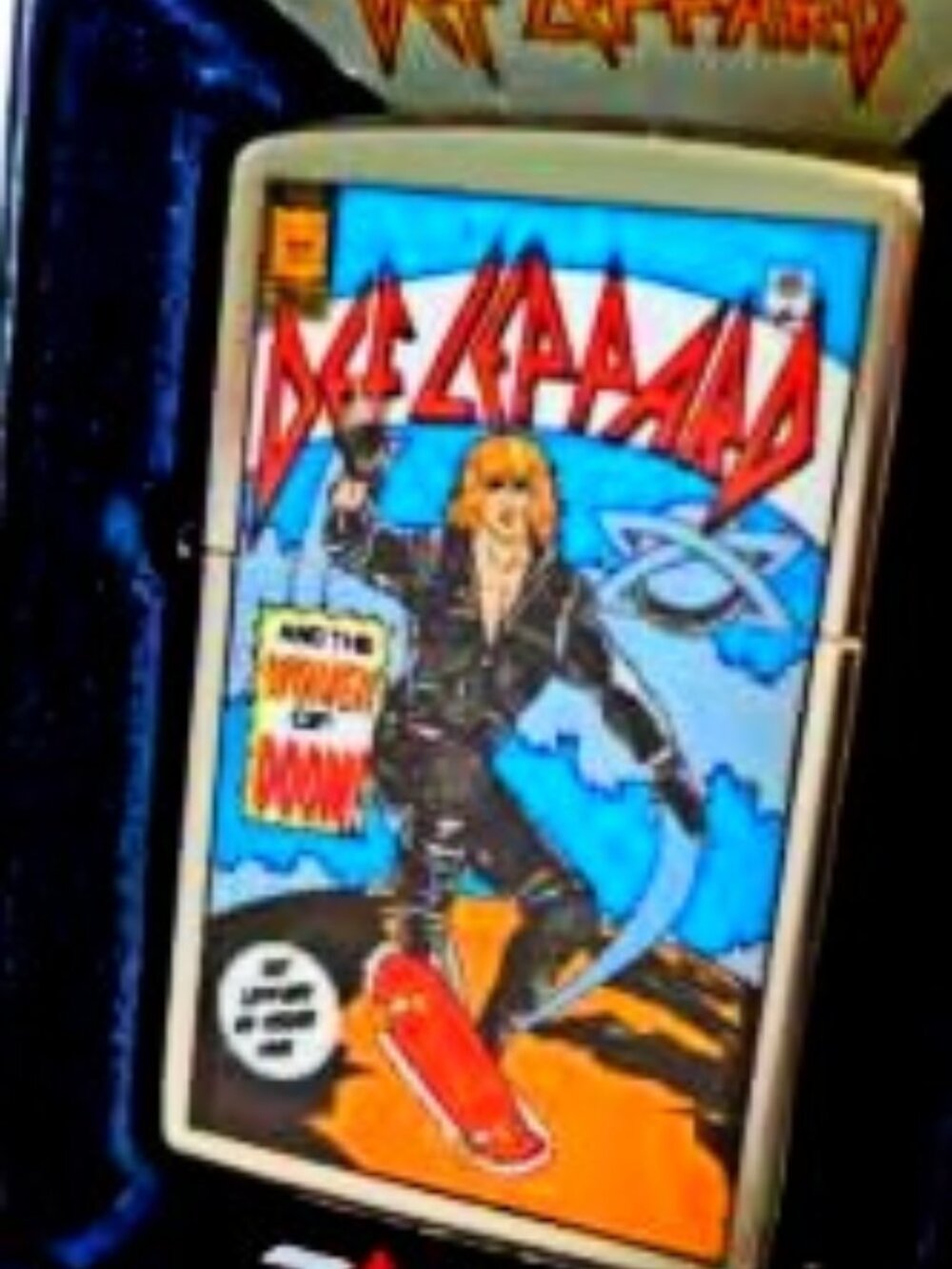 Sharp Def Leppard Woman Of Doom Comic Book Zippo